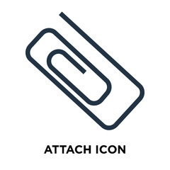 Obraz premium Attach icon vector isolated on white background, Attach sign