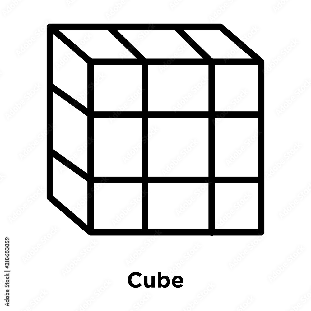 Aufkleber cube icon isolated on white background. modern and editable cube icon. simple icons vector illustrat
