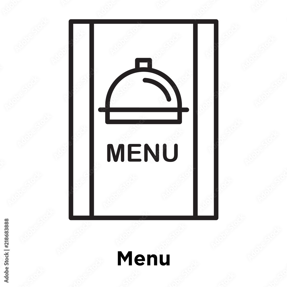 Poster menu icon vector isolated on white background, menu sign , thin line design elements in outline styl