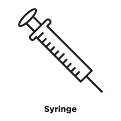 syringe icon isolated on white background. Simple and editable syringe icons. Modern icon vector illustration.