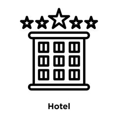 hotel icons isolated on white background. Modern and editable hotel icon. Simple icon vector illustration.