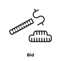 bid icon isolated on white background. Simple and editable bid icons. Modern icon vector illustration.