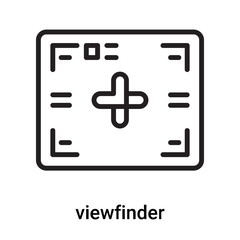 viewfinder icon vector isolated on white background, viewfinder sign , line or linear symbol and sign design in outline style