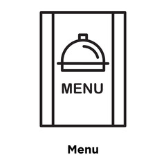 Menu icon vector isolated on white background, Menu sign , thin line design elements in outline style