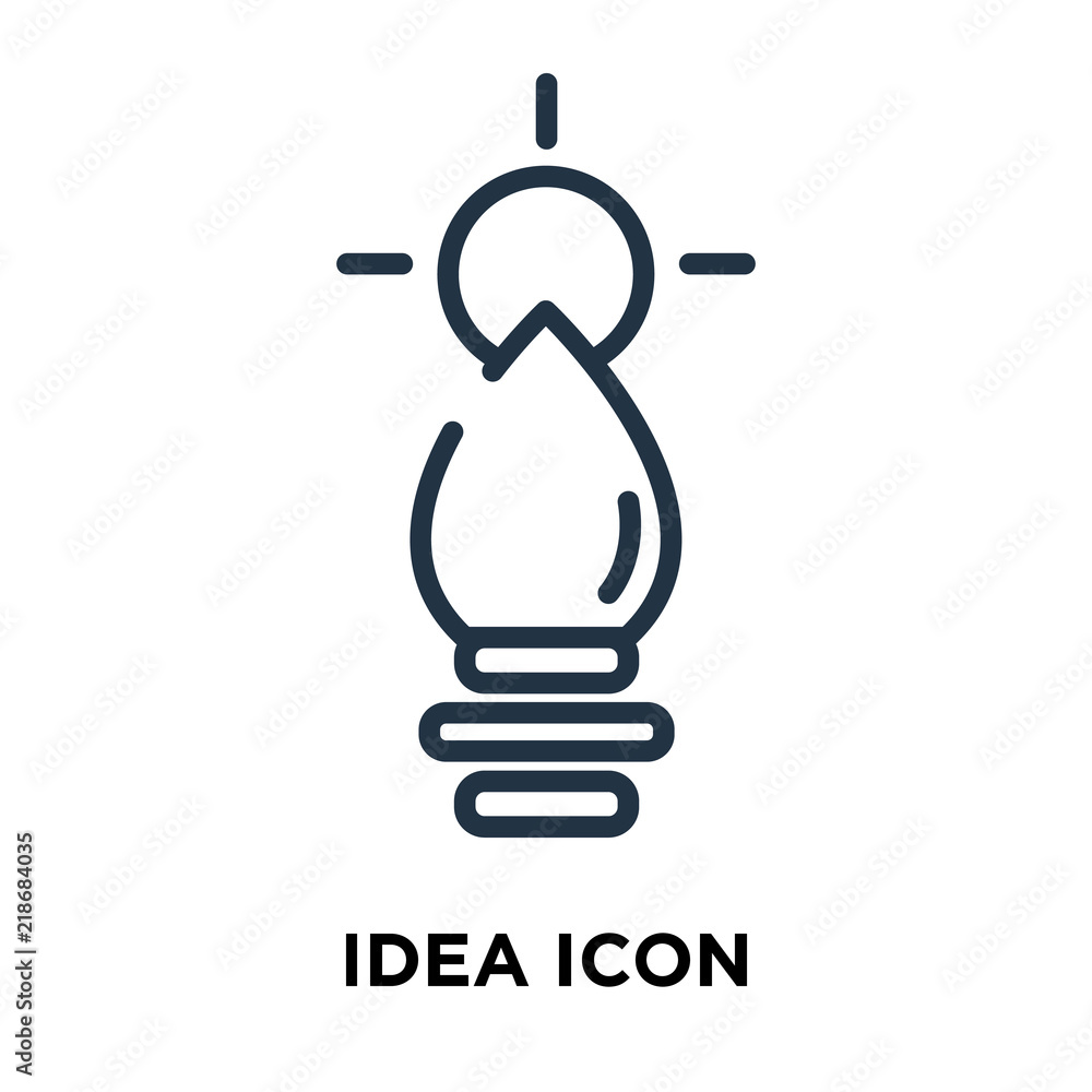 Poster idea icon vector isolated on white background, idea sign , line symbol or linear element design in o