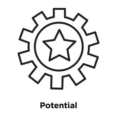 potential icon isolated on white background. Simple and editable potential icons. Modern icon vector illustration.
