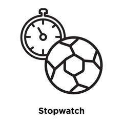 Obraz premium stopwatch icon isolated on white background. Simple and editable stopwatch icons. Modern icon vector illustration.