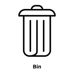 bin icons isolated on white background. Modern and editable bin icon. Simple icon vector illustration.