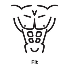 fit icons isolated on white background. Modern and editable fit icon. Simple icon vector illustration.