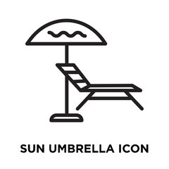 sun umbrella icon on white background. Modern icons vector illustration. Trendy sun umbrella icons