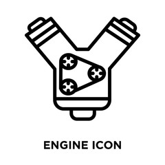 engine icon on white background. Modern icons vector illustration. Trendy engine icons