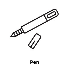 pen icon isolated on white background. Simple and editable pen icons. Modern icon vector illustration.