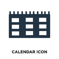 Calendar icon vector isolated on white background, Calendar sign
