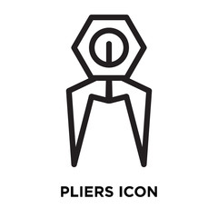 Pliers icon vector isolated on white background, Pliers sign , line symbol or linear element design in outline style