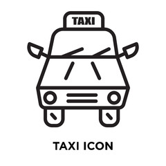 taxi icon on white background. Modern icons vector illustration. Trendy taxi icons