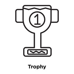 trophy icon isolated on white background. Simple and editable trophy icons. Modern icon vector illustration.