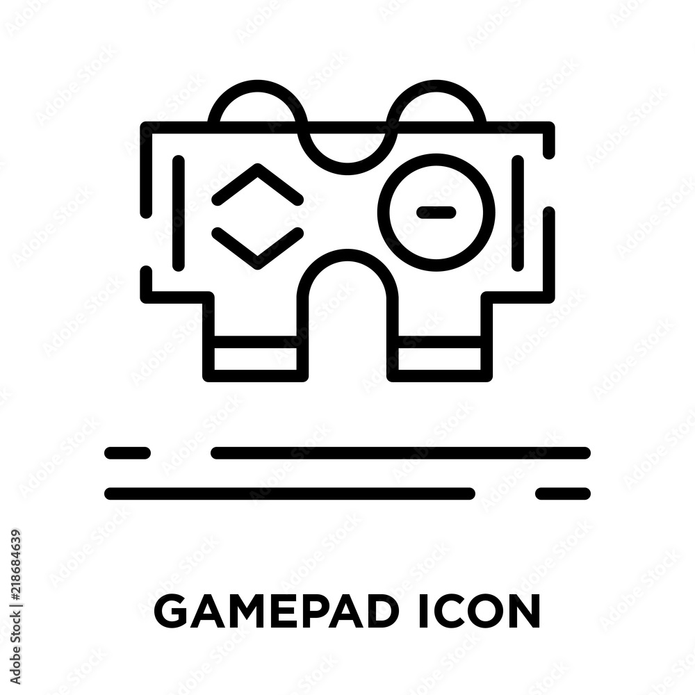 Poster gamepad icon vector isolated on white background, gamepad sign , line symbol or linear element desig
