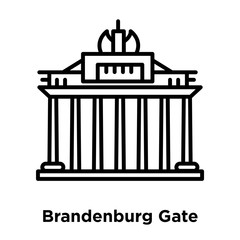 brandenburg gate icon isolated on white background. Modern and editable brandenburg gate icon. Simple icons vector illustration. © BestVectorStock