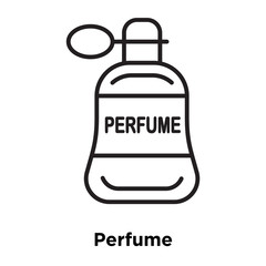 Perfume icon vector isolated on white background, Perfume sign , thin line design elements in outline style