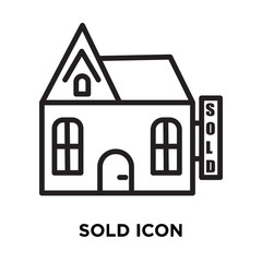 sold icon on white background. Modern icons vector illustration. Trendy sold icons