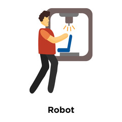 robot icon isolated on white background. Simple and editable robot icons. Modern icon vector illustration.