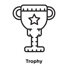 trophy icon isolated on white background. Simple and editable trophy icons. Modern icon vector illustration.