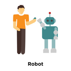 robot icon isolated on white background. Simple and editable robot icons. Modern icon vector illustration.