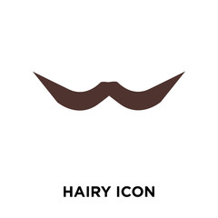 Hairy icon vector isolated on white background, Hairy sign