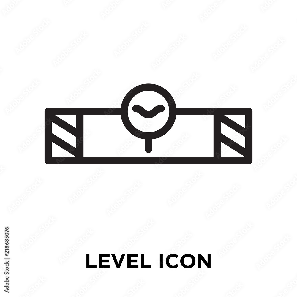 Poster level icon vector isolated on white background, level sign , line symbol or linear element design in