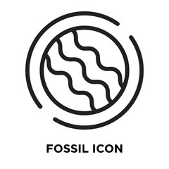 Fossil icon vector isolated on white background, Fossil sign , line symbol or linear element design in outline style