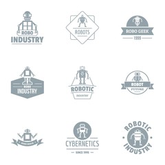 Metal industry logo set. Simple set of 9 metal industry vector logo for web isolated on white background