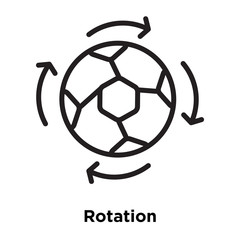 Obraz premium rotation icon isolated on white background. Simple and editable rotation icons. Modern icon vector illustration.