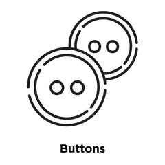 buttons icon isolated on white background. Simple and editable buttons icons. Modern icon vector illustration.