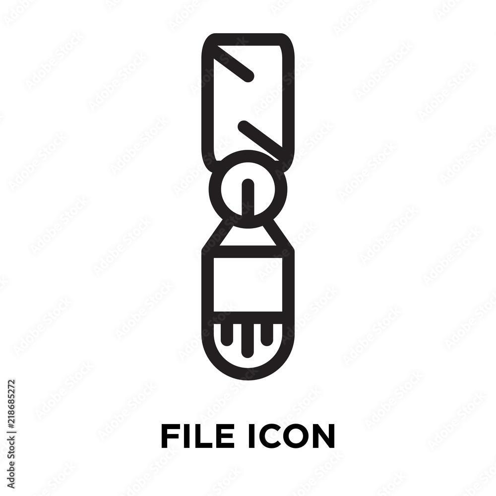 Poster file icon vector isolated on white background, file sign , line symbol or linear element design in o