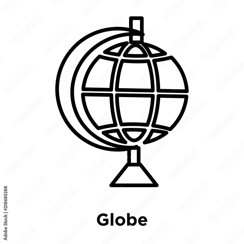Poster globe icon isolated on white background. modern and editable globe icon. simple icons vector illustr