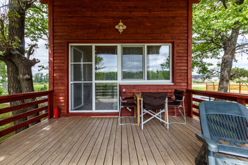 cottage wooden terrace