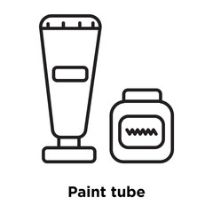 paint tube icon isolated on white background. Simple and editable paint tube icons. Modern icon vector illustration.