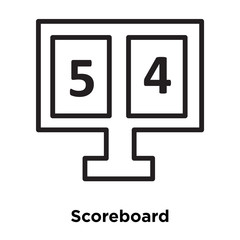 scoreboard icon isolated on white background. Simple and editable scoreboard icons. Modern icon vector illustration.