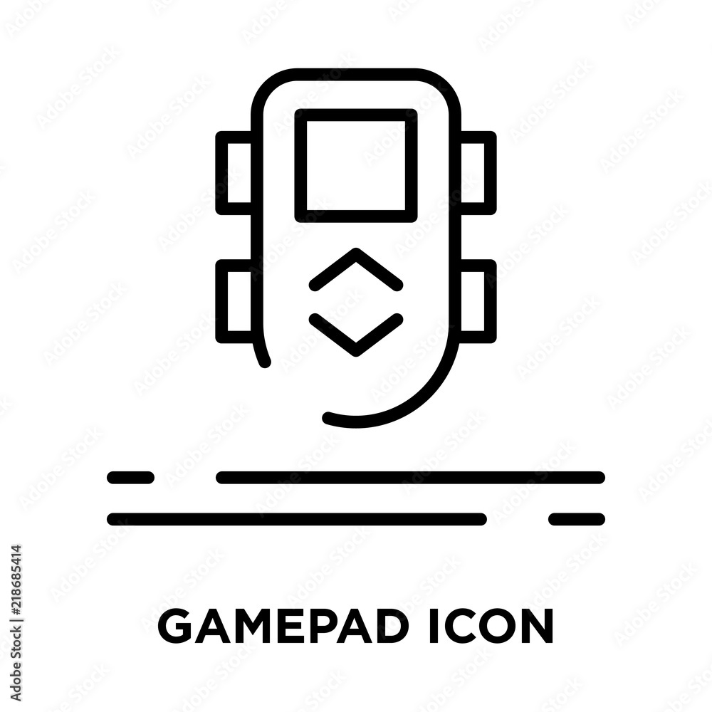 Poster gamepad icon vector isolated on white background, gamepad sign , line symbol or linear element desig