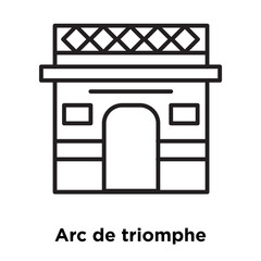 Arc de triomphe icon vector isolated on white background, Arc de triomphe sign , thin line design elements in outline style