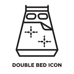 double bed icon on white background. Modern icons vector illustration. Trendy double bed icons