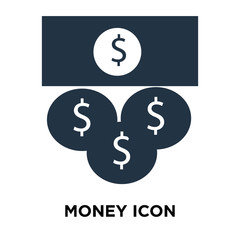 Money icon vector isolated on white background, Money sign