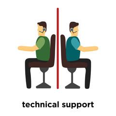 technical support icon isolated on white background. Simple and editable technical support icons. Modern icon vector illustration.