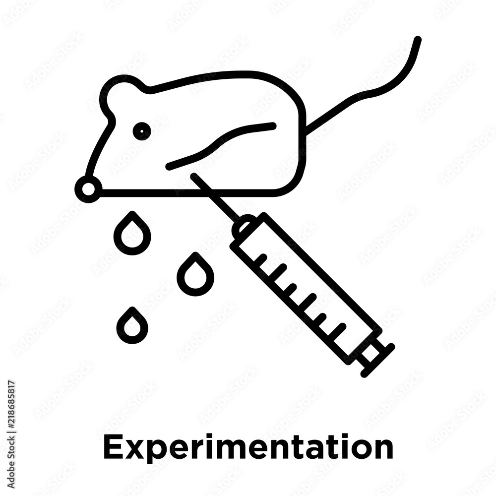 Poster experimentation icon vector isolated on white background, experimentation sign , thin line design el
