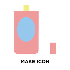 Make icon vector isolated on white background, Make sign