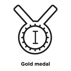 gold medal icon isolated on white background. Simple and editable gold medal icons. Modern icon vector illustration.