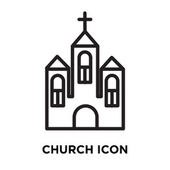 church icon on white background. Modern icons vector illustration. Trendy church icons