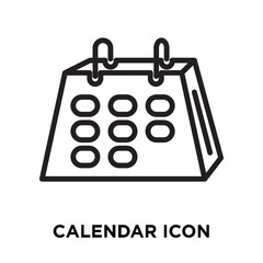 calendar icon on white background. Modern icons vector illustration. Trendy calendar icons