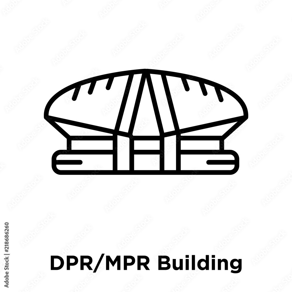 Aufkleber dpr/mpr building icon isolated on white background. modern and editable dpr/mpr building icon. simpl