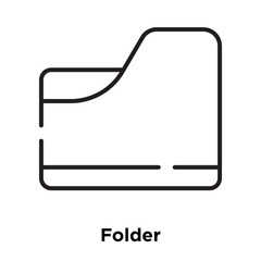 folder icon isolated on white background. Simple and editable folder icons. Modern icon vector illustration.